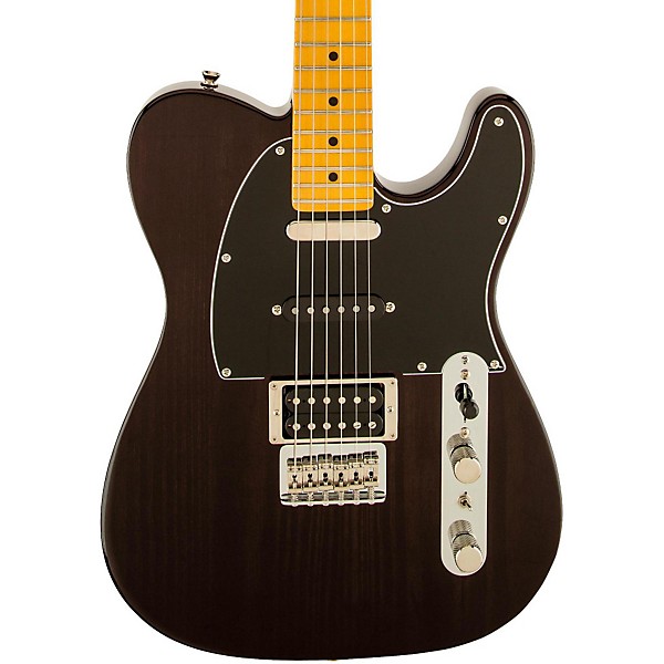 Clearance Fender Modern Player Telecaster Plus Electric Guitar Transparent Charcoal Maple Fretboard