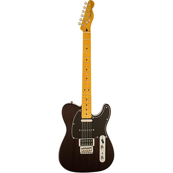 Clearance Fender Modern Player Telecaster Plus Electric Guitar Transparent Charcoal Maple Fretboard