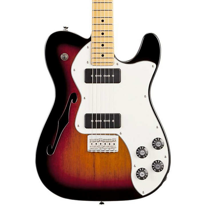 ギター Fender Telecaster Thinline Deluxe Fender Deluxe Telecaster Thinline - 3-Color Sunburst with Rosewood