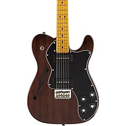 Fender Modern Player Telecaster Thinline Deluxe Electric Guitar Transparent Black Maple Fretboard