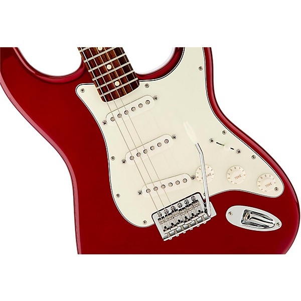 Fender Standard Stratocaster Electric Guitar with Rosewood Fretboard Candy Apple Red Rosewood Fretboard