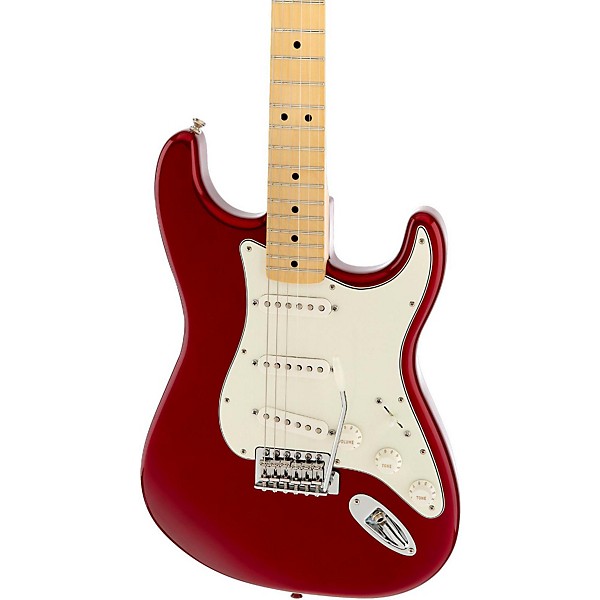 Fender Standard Stratocaster Electric Guitar with Maple Fretboard Candy Apple Red Gloss Maple Fretboard