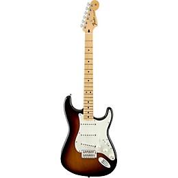 Clearance Fender Standard Stratocaster Electric Guitar with Maple Fretboard Brown Sunburst Gloss Maple Fretboard