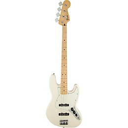 Open Box Fender Standard Jazz Bass Guitar Level 1 Arctic White Gloss Maple Fretboard