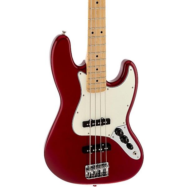 Fender Standard Jazz Bass Guitar Candy Apple Red Gloss Maple Fretboard