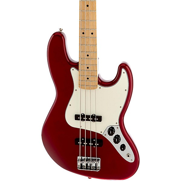 Fender Standard Jazz Bass Guitar Candy Apple Red Gloss Maple Fretboard
