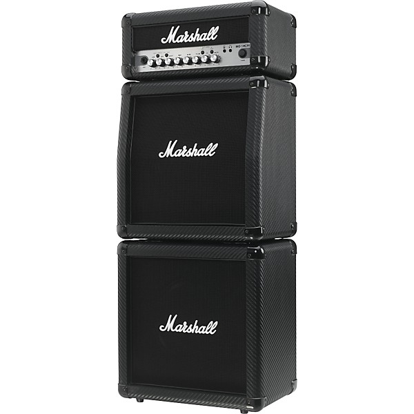 Open Box Marshall MG Series MG15CFXMS 15W Guitar Mini Stack Level 2 Carbon Fiber 190839104854