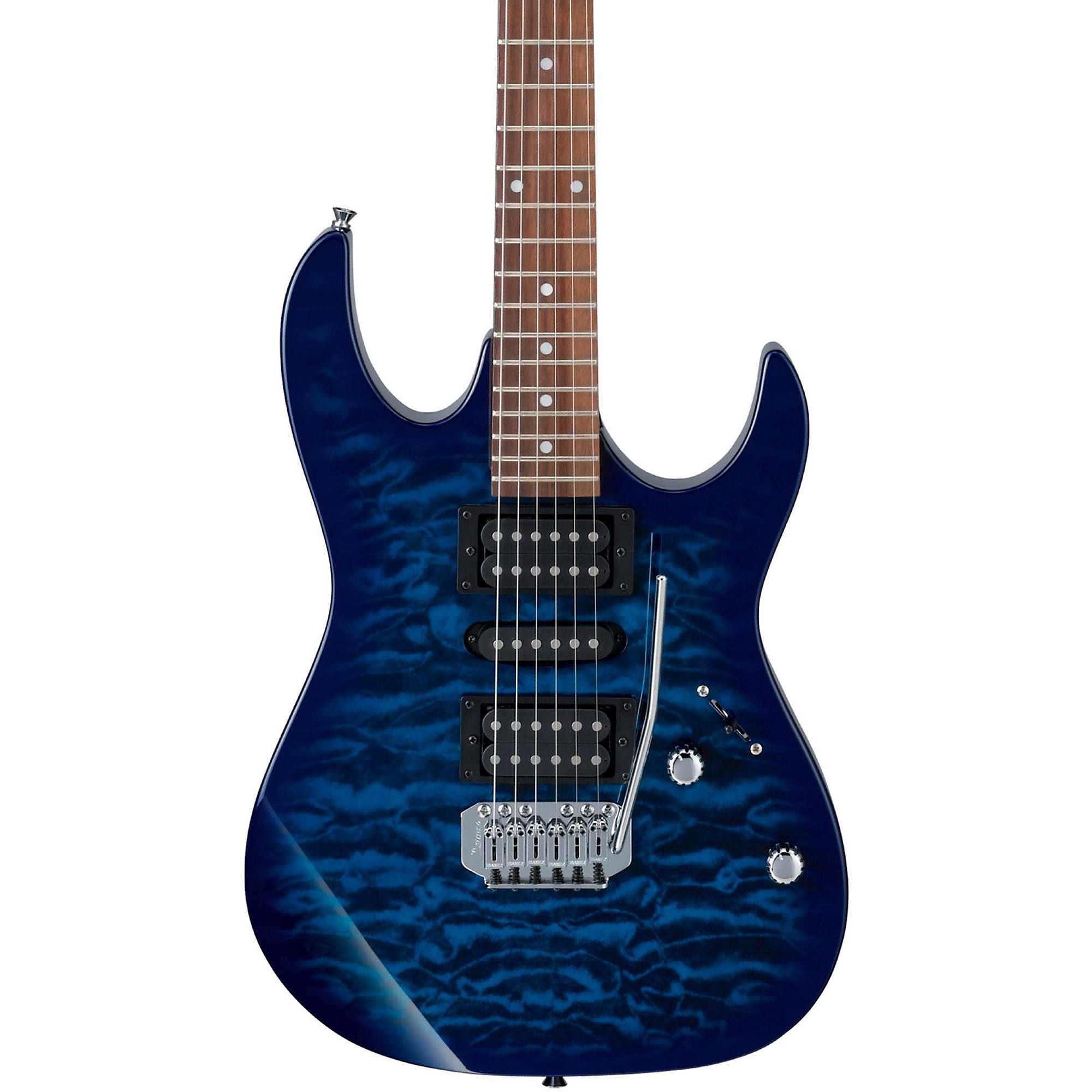 Ibanez GRX70QA Electric Guitar Transparent Blue Burst | Guitar Center