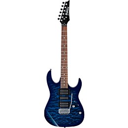 Open Box Ibanez GRX70QA Electric Guitar Level 1 Transparent Blue Burst