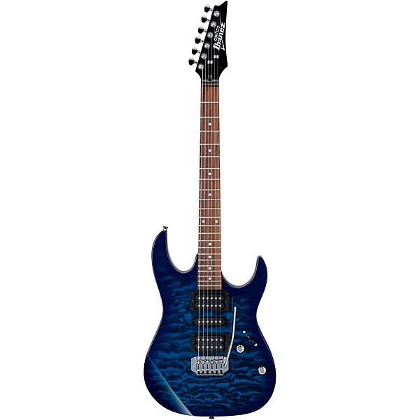 Open Box Ibanez GRX70QA Electric Guitar Level 2 Transparent Blue Burst 190839245496