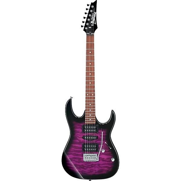 Open Box Ibanez GRX70QA Electric Guitar Level 1 Transparent Violet Sunburst