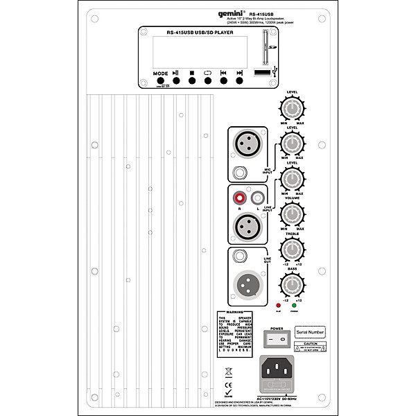 Gemini RS-415USB 15