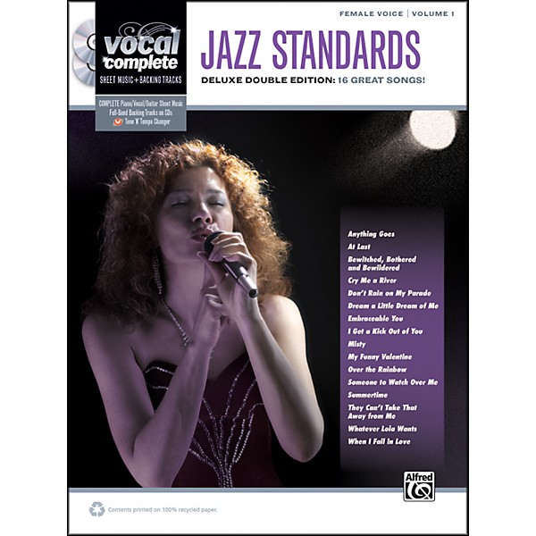 Alfred Jazz Standards Female Voice  - Book & 2 CDs