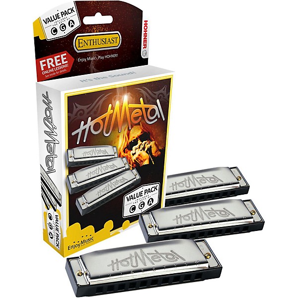 Hohner Hot Metal Harmonica Value Pack