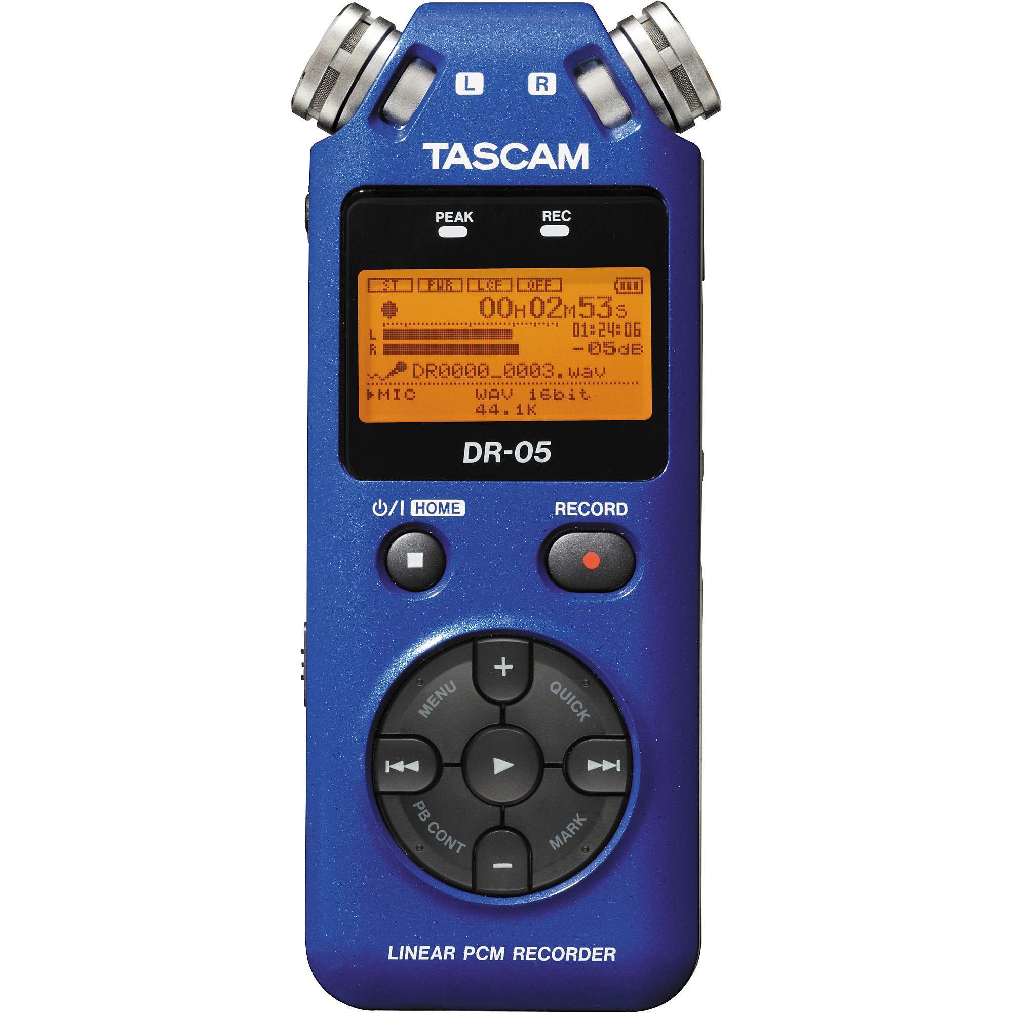 Open Box TASCAM DR-05 Solid State Recorder Blue Ltd Edition