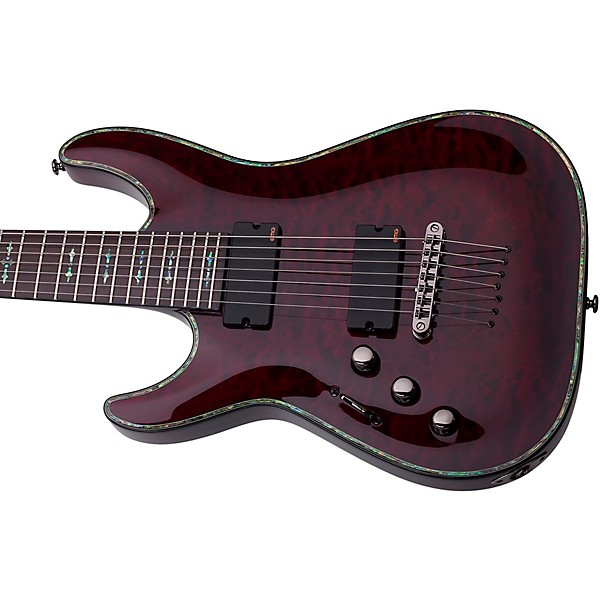 Schecter Guitar Research C-7 Hellraiser Left-Handed 7-String Guitar Black Cherry