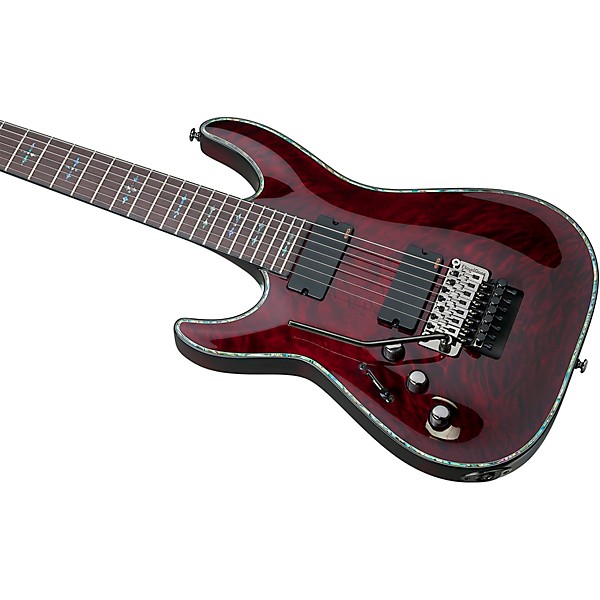 Schecter Guitar Research Hellraiser Left-Handed C-7 FR Electric Guitar Black Cherry