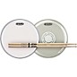 Evans EC Reverse Dot Snare Batter and Snare Side Head Pack With Free Pair of Promark Sticks Wood 5A thumbnail
