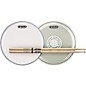 Evans EC Reverse Dot Snare Batter and Snare Side Head Pack With Free Pair of Promark Sticks Wood 5B thumbnail