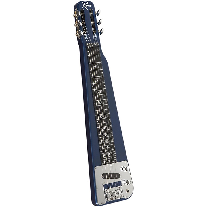 Rogue RLS-1 Lap Steel Guitar With Stand and Gig Bag (Metallic Blue)