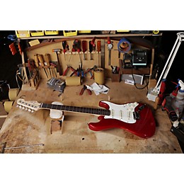 Fender Custom Shop 2012 Custom Deluxe Stratocaster Electric Guitar Candy Red Rosewood Fretboard