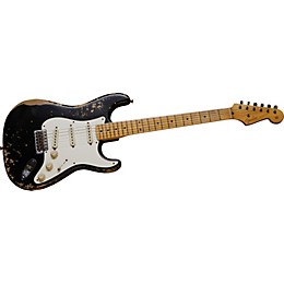 Fender Custom Shop 1956 Heavy Relic Stratocaster Electric Guitar Black Maple Fretboard