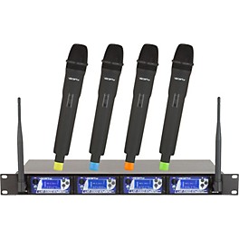 Blemished VocoPro UHF-5900 4 Microphone Wireless System with Frequency Scan Level 2 Band 2 888365505497