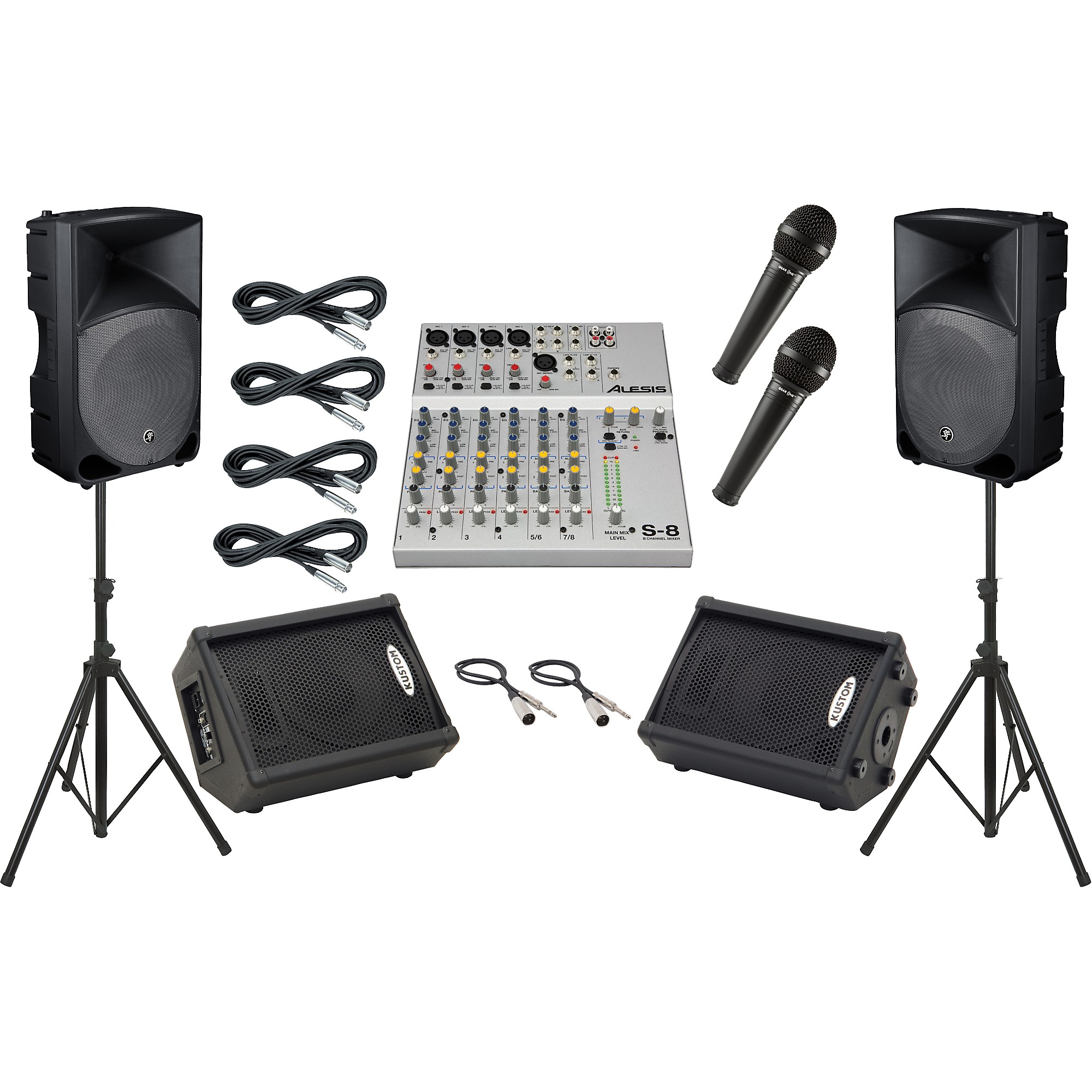 Alesis S-8 / Mackie Thump TH-15A Mains Monitors Package | Center
