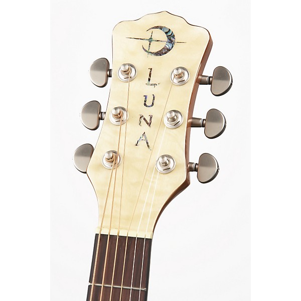 Luna Fauna Butterfly Acoustic-Electric Guitar Transparent Natural