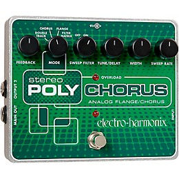 Electro-Harmonix XO Stereo Polychorus Analog Flanger and Chorus Guitar Effects Pedal