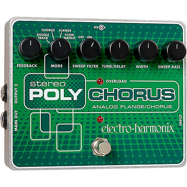 Electro-Harmonix XO Stereo Polychorus Analog Flanger and Chorus Guitar Effects Pedal