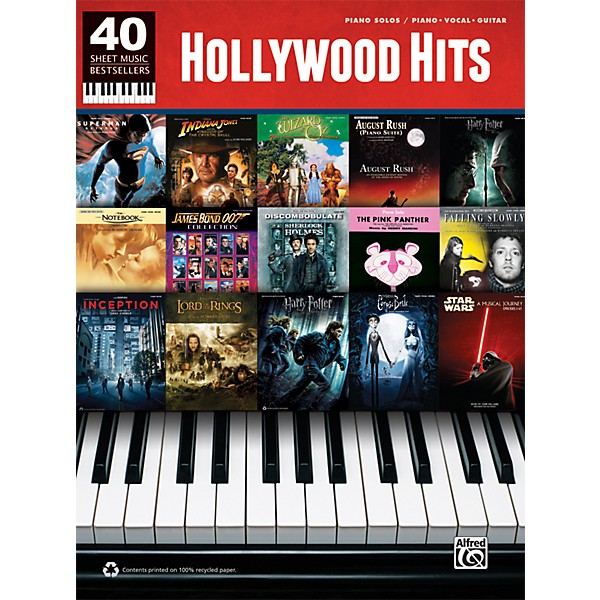 Alfred 40 Sheet Music Bestsellers: Hollywood Hits Book