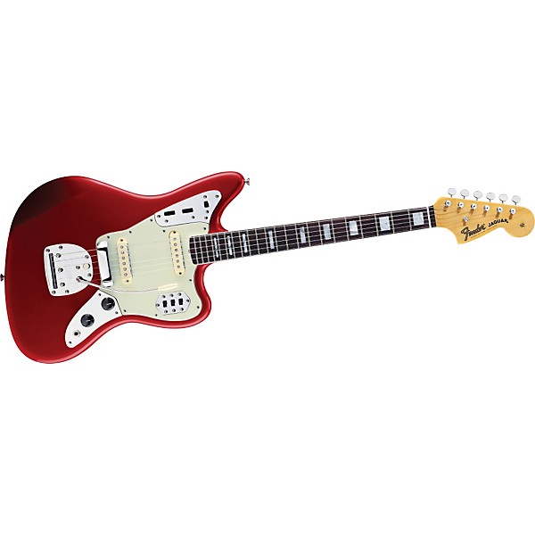 Fender 50th Anniversary Jaguar Electric Guitar Candy Apple Red Rosewood Fingerboard