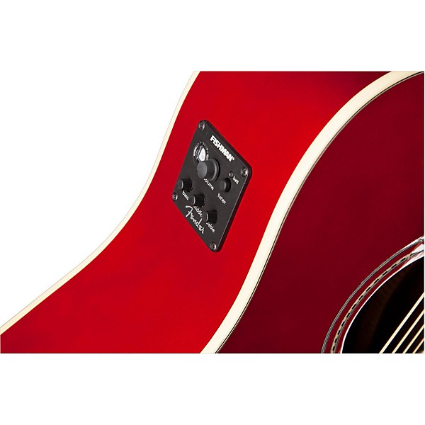 Open Box Fender California Series Sonoran SCE Cutaway Dreadnought Acoustic-Electric Guitar Level 2 Candy Apple Red 1908392...