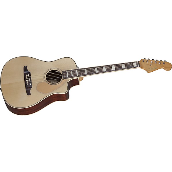 Fender Malibu SCE Solid Top Cutaway Acoustic-Electric Guitar Natural