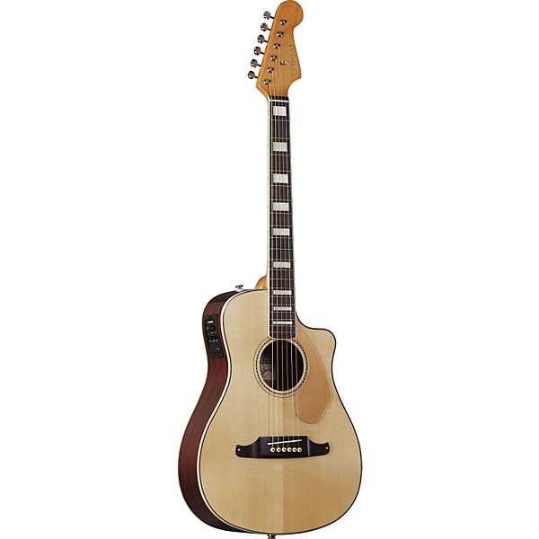 ギター FENDER MALIBU SCE NAT Fender Malibu SCE Solid Top Cutaway Acoustic-Electric Guitar