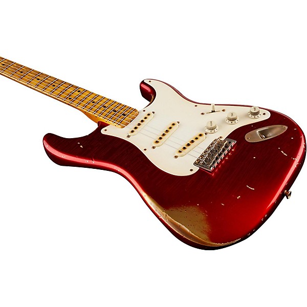Fender Custom Shop 1957 Stratocaster Relic Gold Hardware Masterbuilt by John Cruz Candy Apple Red