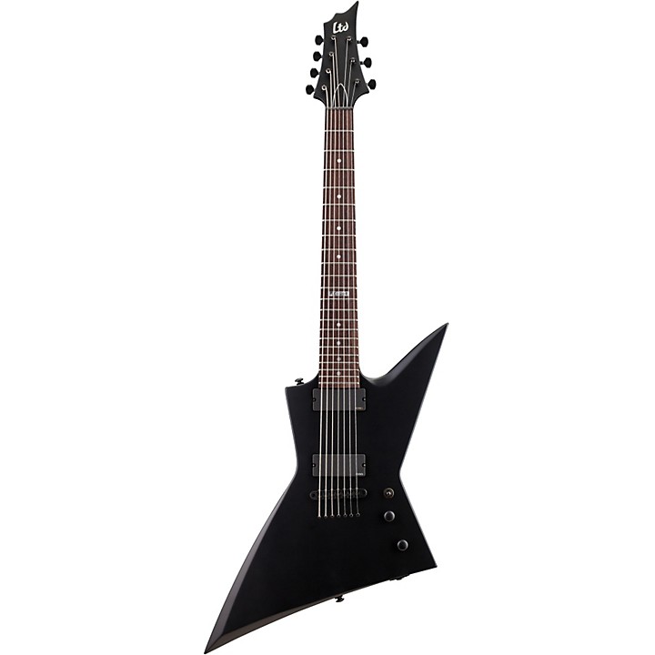フォレスト　ESP/LTD エレキギター ブラック Open Box ESP EX-307 LTD 7-String Electric Guitar Satin Black
