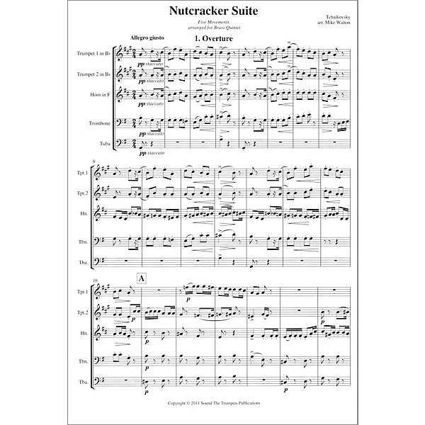 Theodore Presser Nutcracker Suite, Five Movements for Brass Quintet