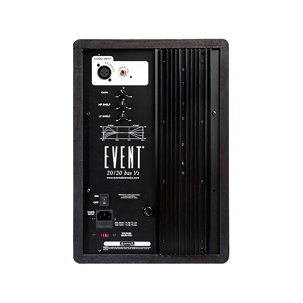 Event 2020BAS v3 Active 250W Studio Monitor with 7.1" Woofer and 1" Silk Tweeter