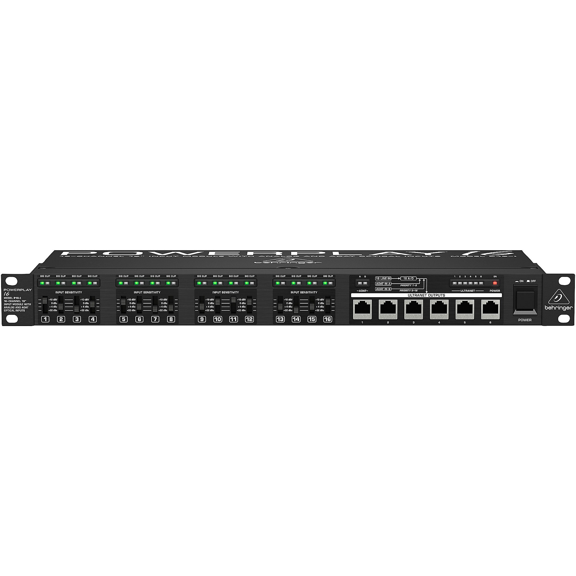Behringer POWERPLAY P16-I 16-Channel 19'' Input Module with Analog