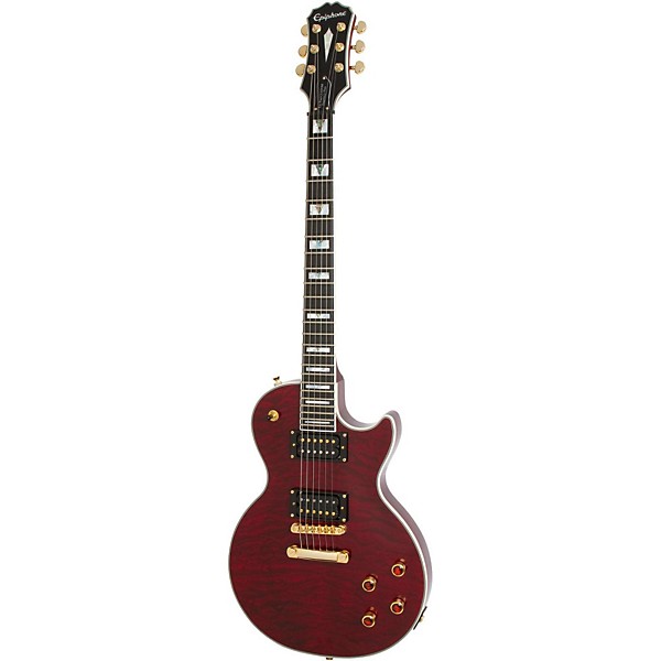 Open Box Epiphone Prophecy Les Paul Custom Plus EX/GX Electric Guitar Level 2 Black Cherry 190839751355