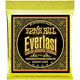 Ernie Ball 2556 Everlast 80/20 Bronze Medium Light Acoustic Guitar Strings