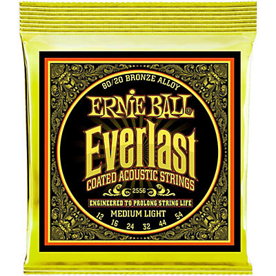 Ernie Ball 2556 Everlast 80/20 Bronze Medium Light Acoustic Guitar Strings for sale