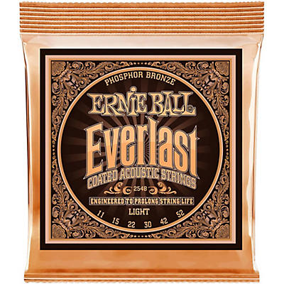 Ernie Ball 2548 Everlast Phosphor Light Acoustic Guitar Strings for sale