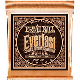 Ernie Ball 2550 Everlast Phosphor Extra Light Acoustic Guitar Strings