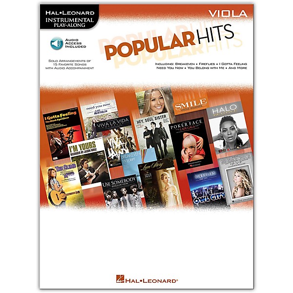 Hal Leonard Popular Hits For Viola - Instrumental Play-Along Book/Online Audio