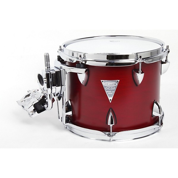 Open Box Orange County Drum & Percussion Venice Cherry Wood Tom Level 1 10 x 8 in. Red Transparent Lacquer Finish