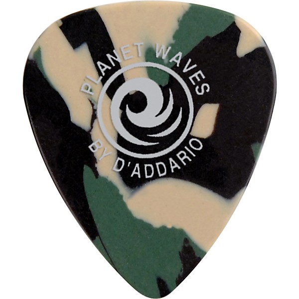D'Addario Planet Waves Camouflage Celluloid Guitar Picks Medium 100 Pack