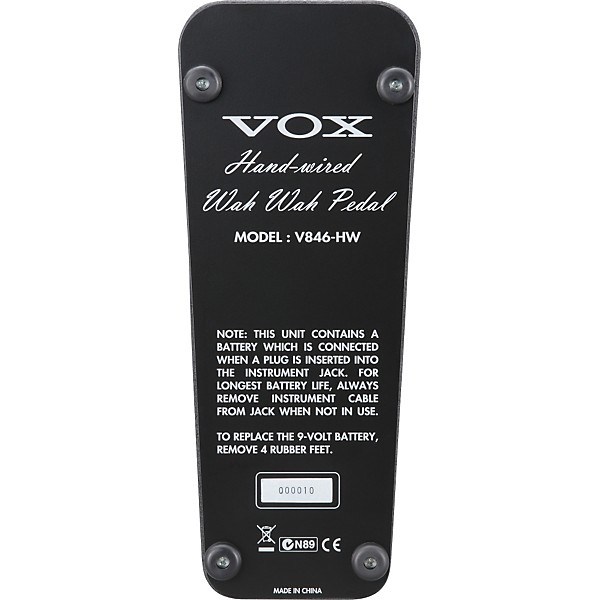 VOX V846-HW Hand-Wired Wah Guitar Effects Pedal